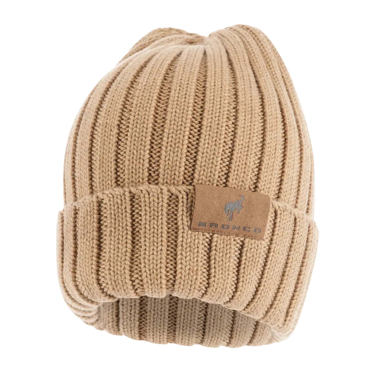 Ford Bronco Khaki Chunky Merino Wool Knit Hat 1