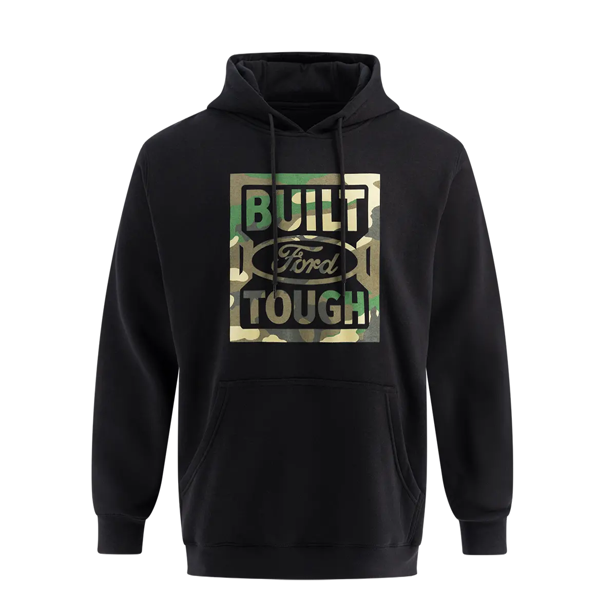 Built Ford Tough Mens Camo Logo Fleece Hoodie 1