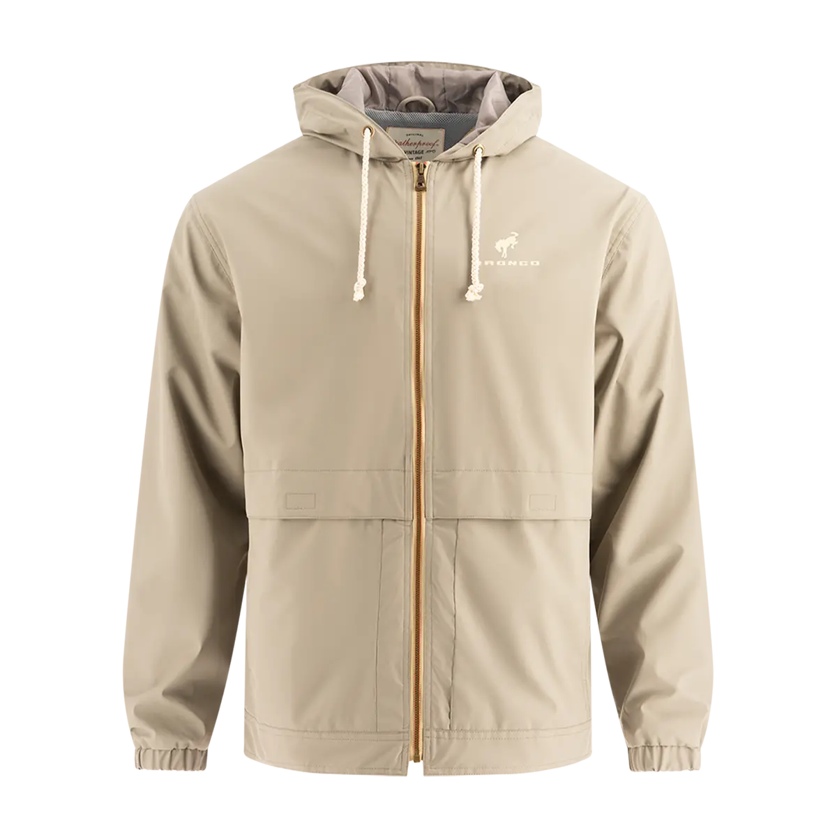Ford Bronco Mens Khaki Full Zip Windbreaker 1