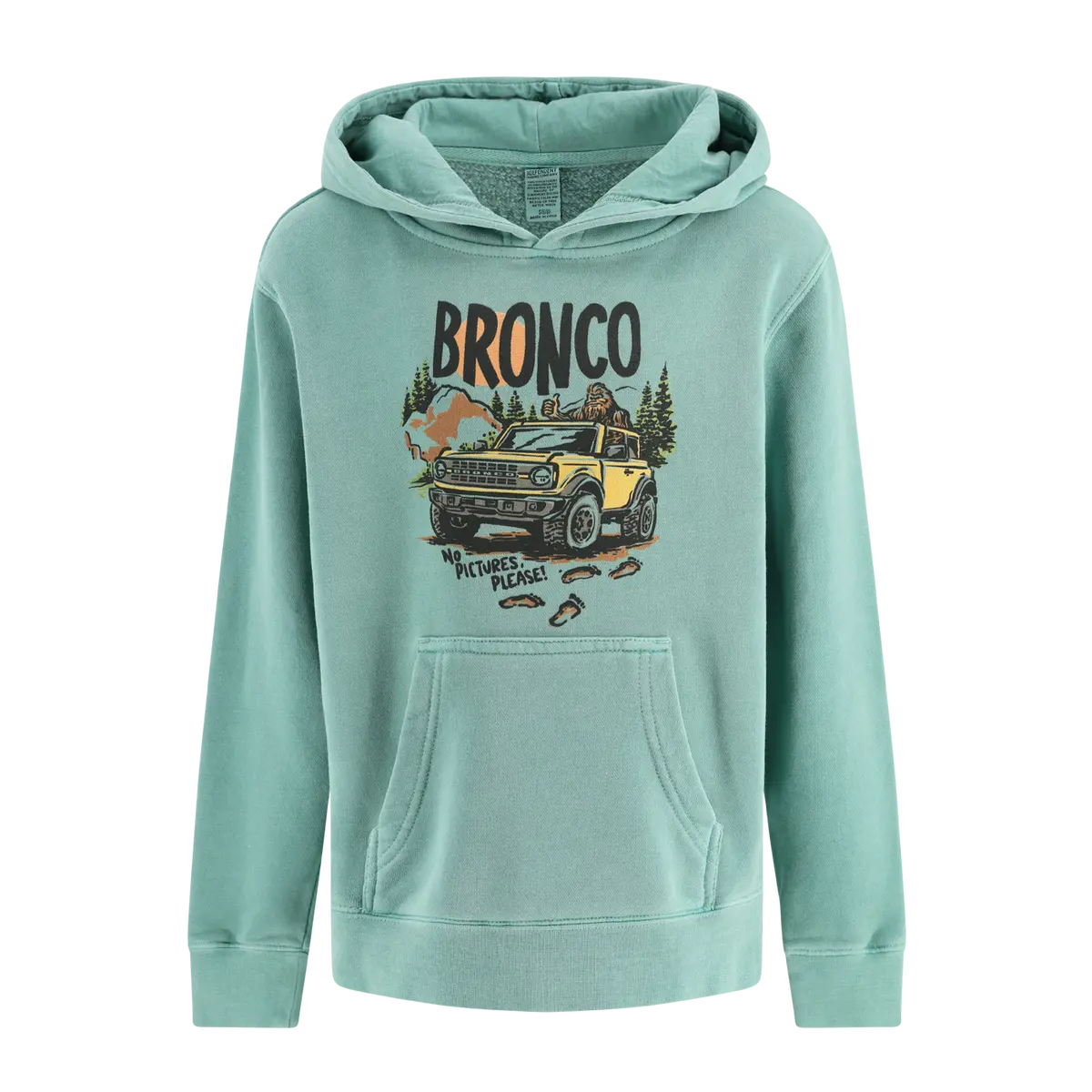 Ford Bronco Sasquatch No Pictures Please Youth Hoodie 1