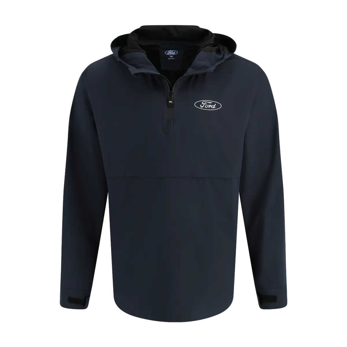 Ford Navy Blue Packable Quarter Zip Windbreaker Rain Jacket 1