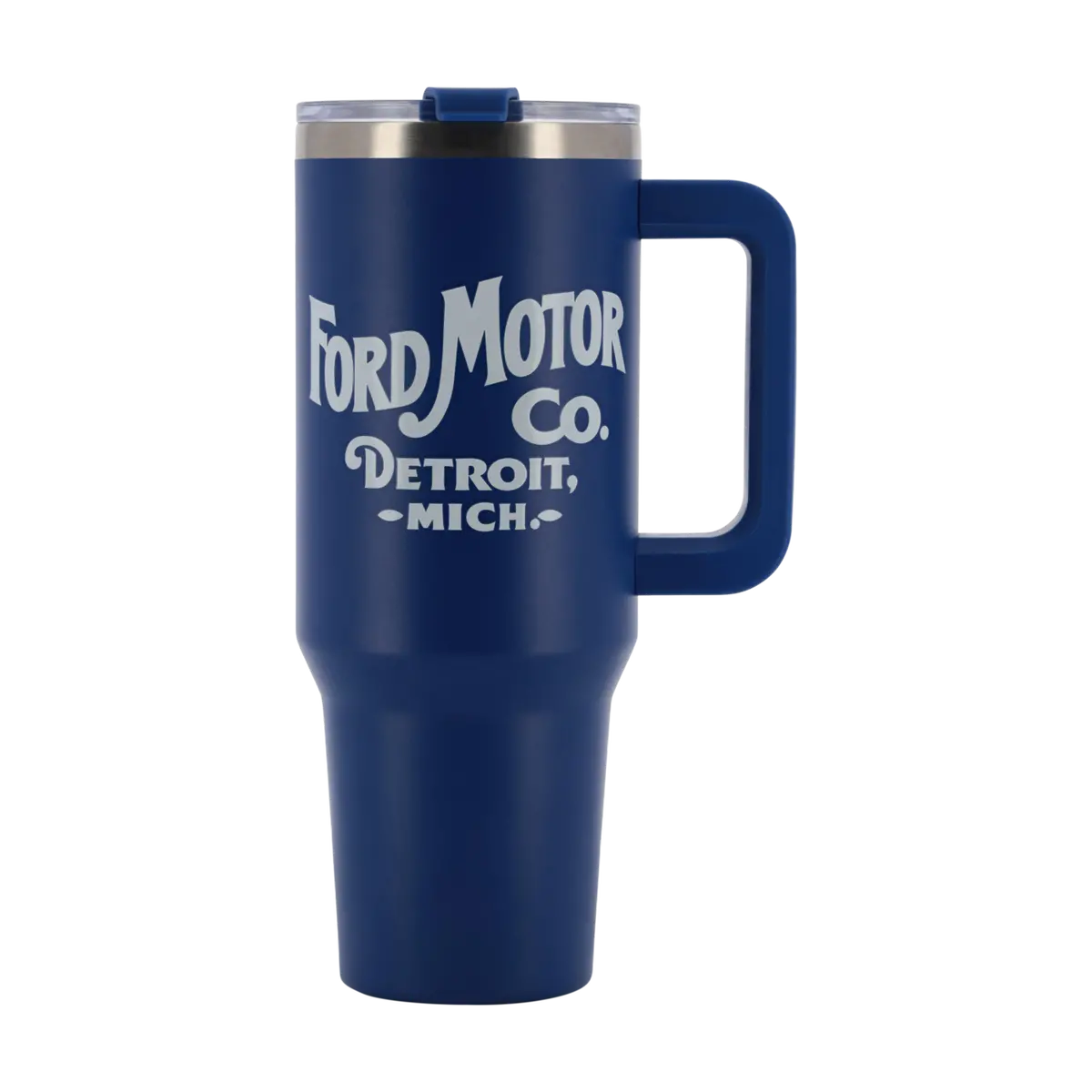 Ford Vintage Logo 40Oz Navy Blue Stainless Steel Tumbler 1