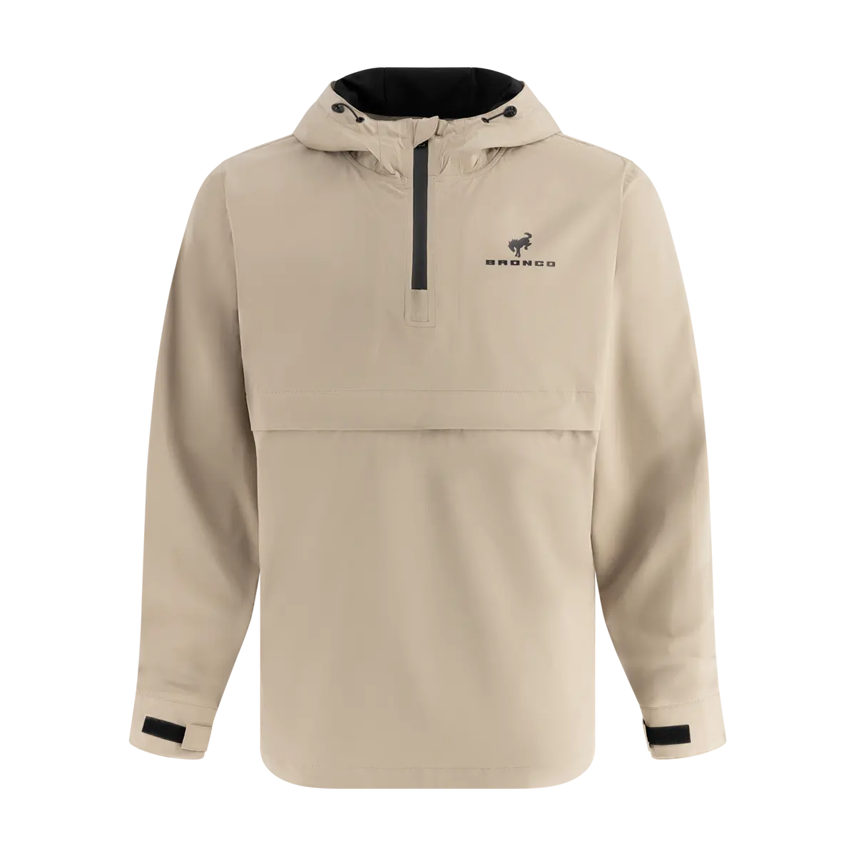 Ford Bronco Mens Tan Quarter Zip Windbreaker Jacket 1