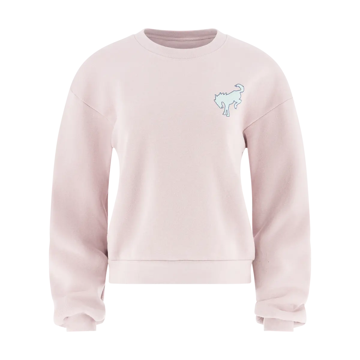 Ford Bronco Built Wild Womens Light Pink Crewneck Sweatshirt 1