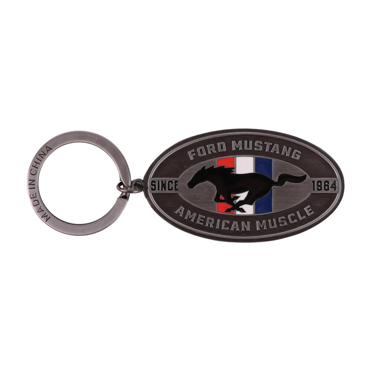 Ford Mustang Tribar Logo Keychain 1