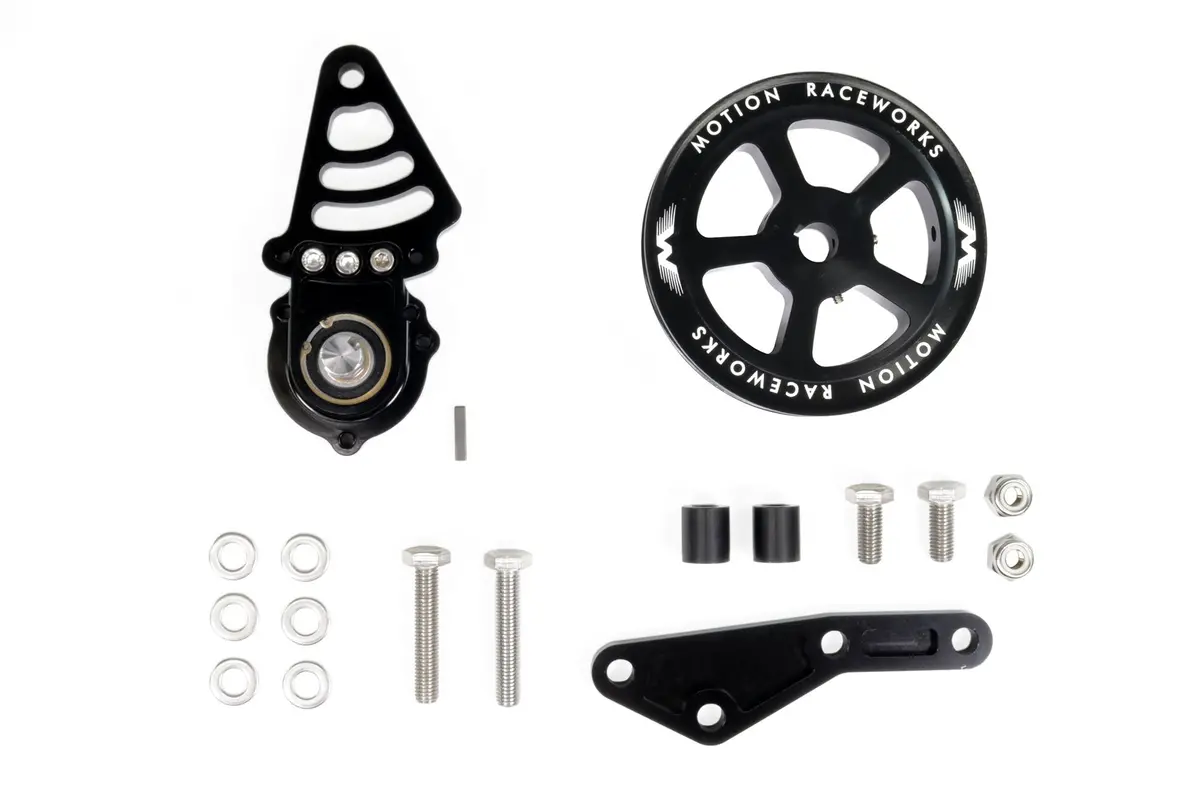 Motion Raceworks Driver Side Ls Mechanical Belt Drive Fuel Pump Bracket F-Body Spacing 1