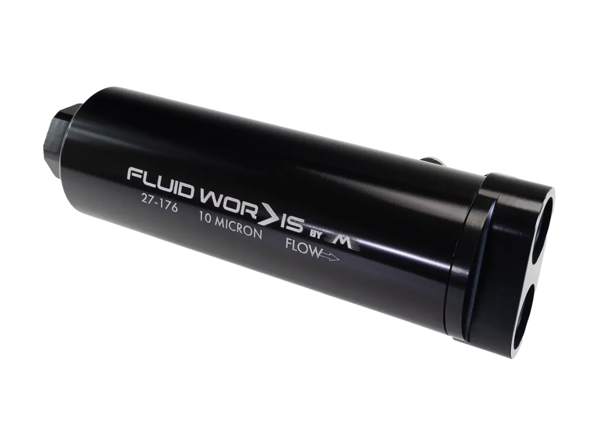 Fluidworks Dual Outlet 32Gpm Post Fuel Filter W/ Mount (10 Micron) 27-176 1