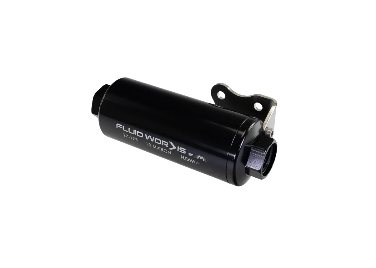 Fluidworks 6Gpm Compact 10Orb Post Fuel Filter W/ Mount (10 Micron) 1