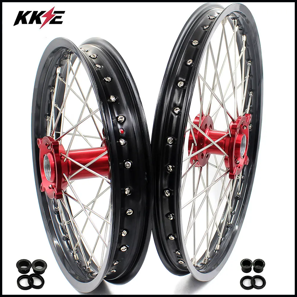 Kke 21 & 19 Mx Wheels Rims For Husqvarna Te Tc Fe Fc Smr Txc 2000-2013 1