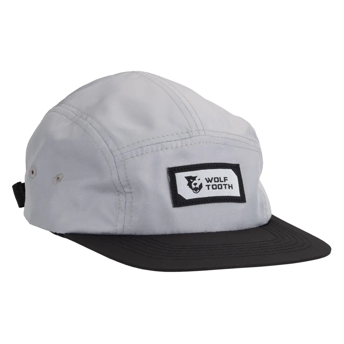 Wolf Tooth Logo 5-Panel Camper Hat – Gray And Black 1