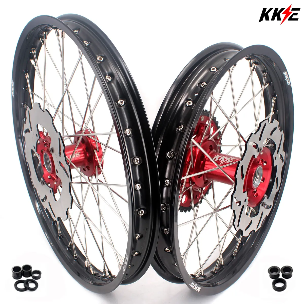 Kke 21" 19" Or 21" 18" Spoke Alloy Rims For Honda Crf250r 2014 Crf450r 2013-2014 1