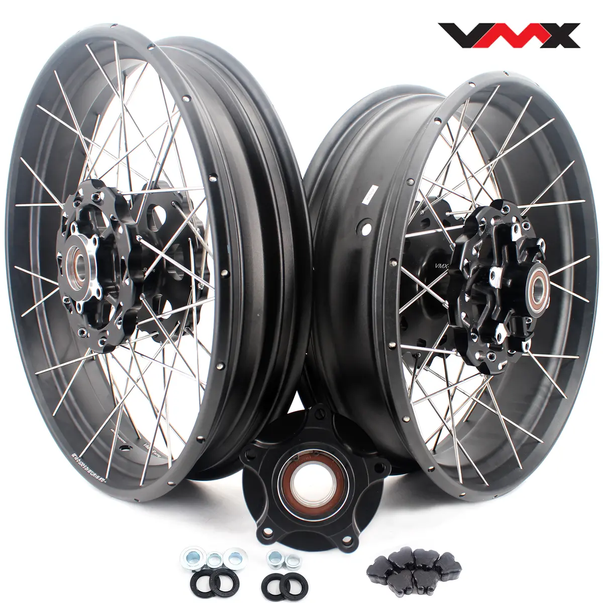 Vmx-Racing 2.5*18 & 5.5*17 Tubeless Wheels Black Rims For Ducati Scrambler 800 2016-2025 1