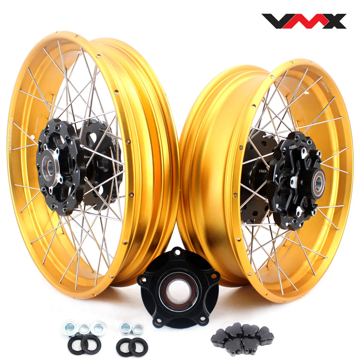 Vmx-Racing 2.5*18 & 5.5*17 Tubeless Spoked Wheels For Ducati Scrambler 800 2016-2025 Gold Rims 1