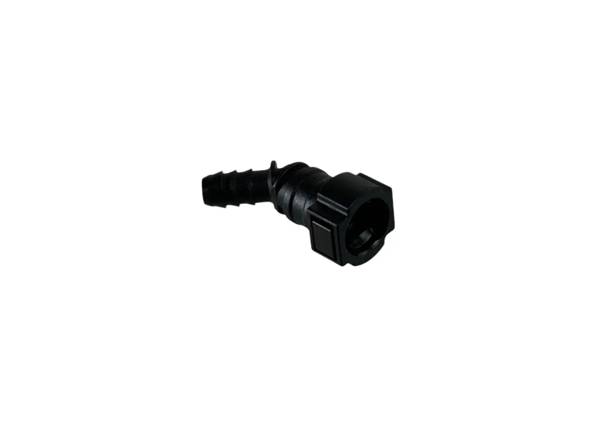 Quick Release Fitting To 3/8" Barb 45 Degree Factory 3/8" Valve Cover Connection (Plastic) 1
