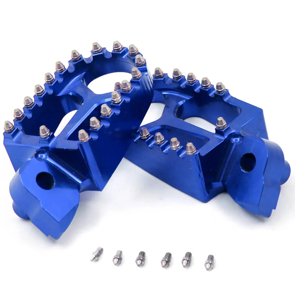 Kke Billet Cnc Footpegs For Yamaha Yz85 Yz125 Yz250 Yz426f Yz450f Wr250f Wr450f Blue Black Silver Optional 1