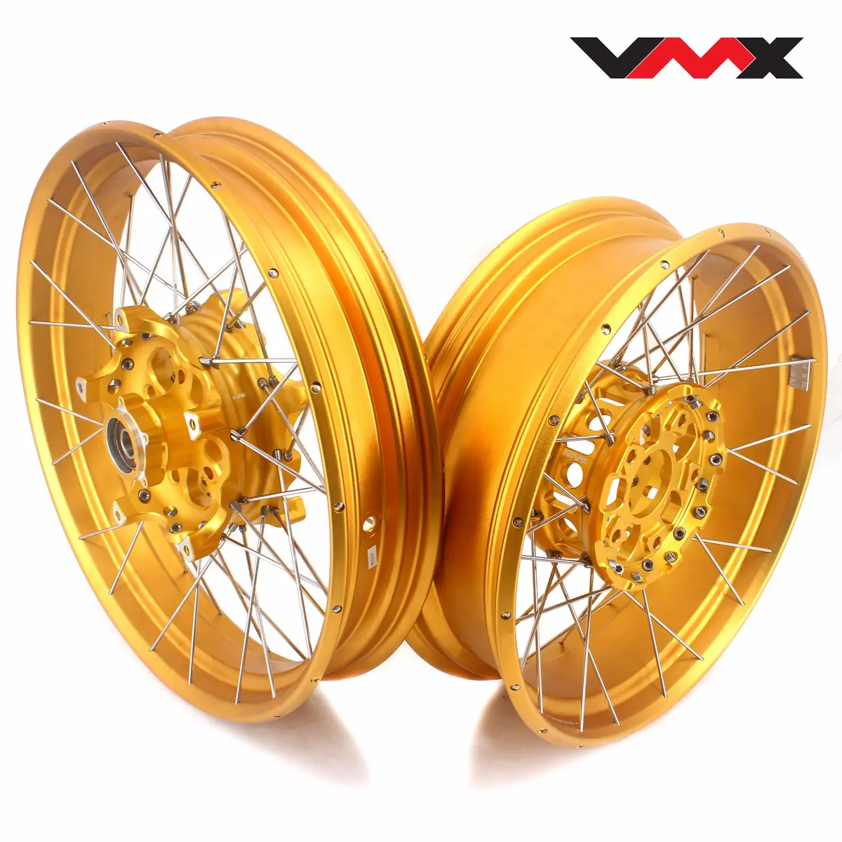 Vmx 19Inch & 17Inch Tubeless Spoked Wheels For Bmw R1200gs 2013-2020 R1250gs 2019-2023 Gold Hub & Rim 1