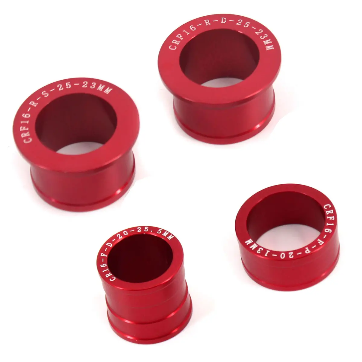 Front & Rear Wheels Billet Collars Spacers Kit Fit Honda Crf250r 2004-2023 Crf450r 2002-2023 1
