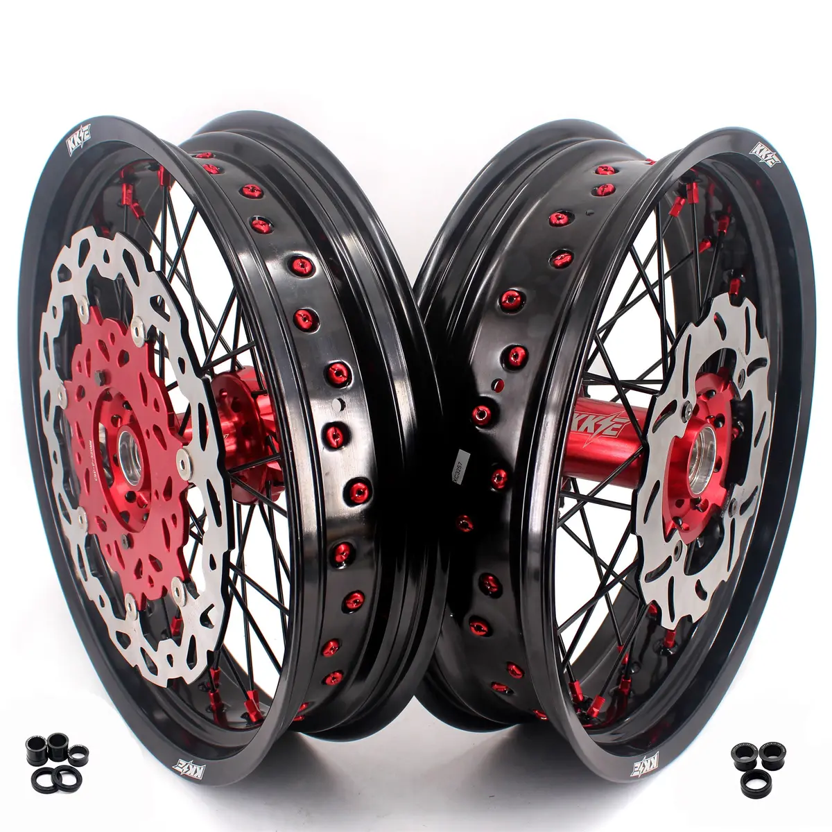 Kke 3.5 & 4.25*17In. Supermoto Rims For Honda Crf250r 14-25 Crf450r 13-25 Disc 1