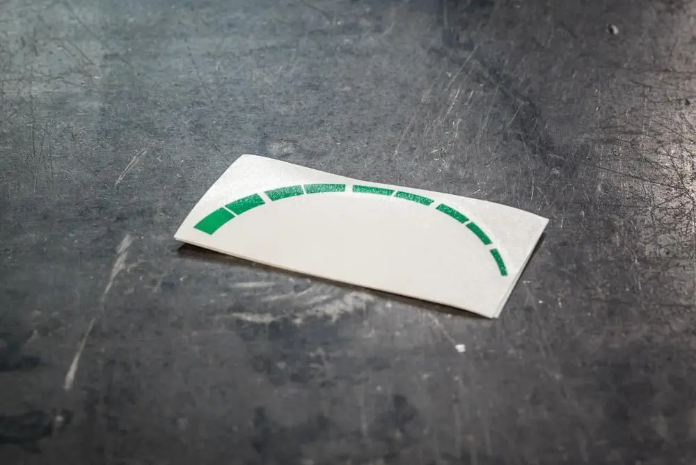 Garagistic - E30 Alpina Style Tach Strip (Green Or Red Stripes) 2