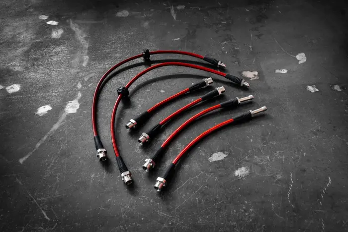 Garagistic - Bmw E9x M3 / E8x 1M Stainless Steel Complete 6 Brake Line Kit - Dot Compliant 1