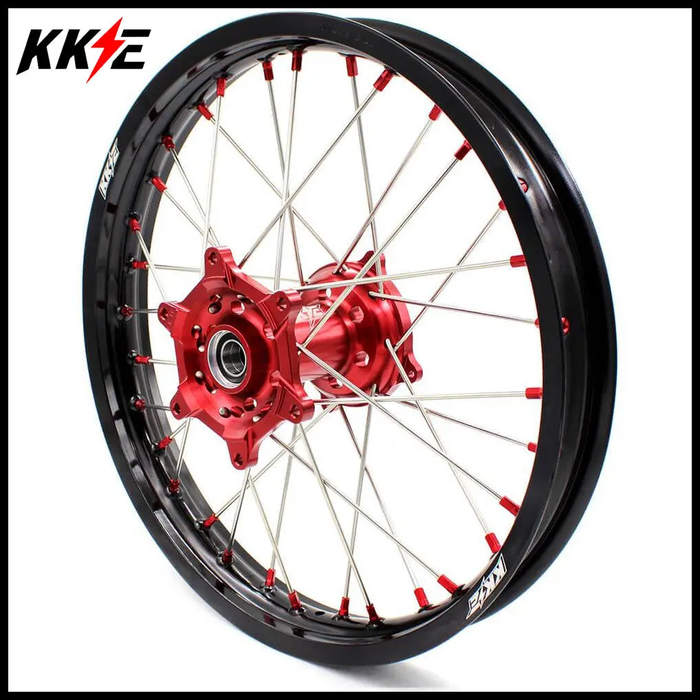 Kke 19 Inch Cnc Rear Wheel Compatible With Honda Cr125r Cr250r Red Nipple 1