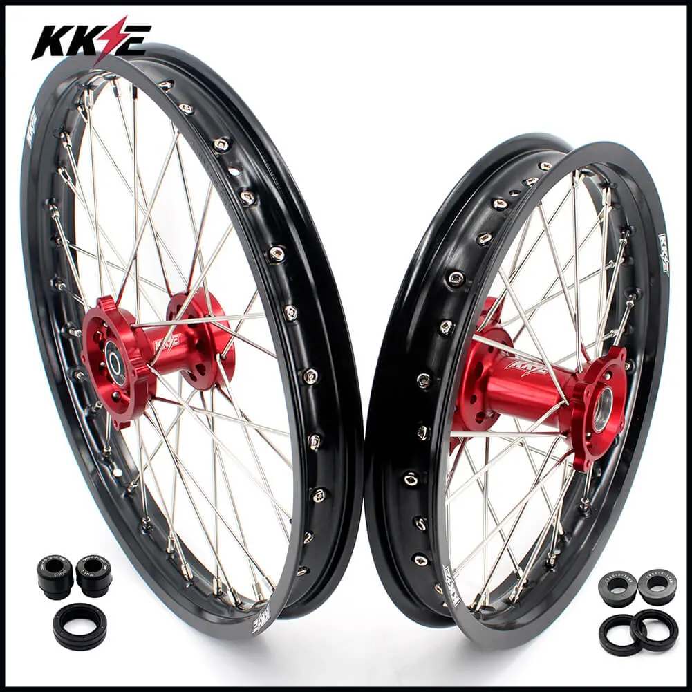 Kke 17/14 Kid's Wheels Rims For Honda Crf150r Crf150rb 2007-2025 Mini Bike Red 1