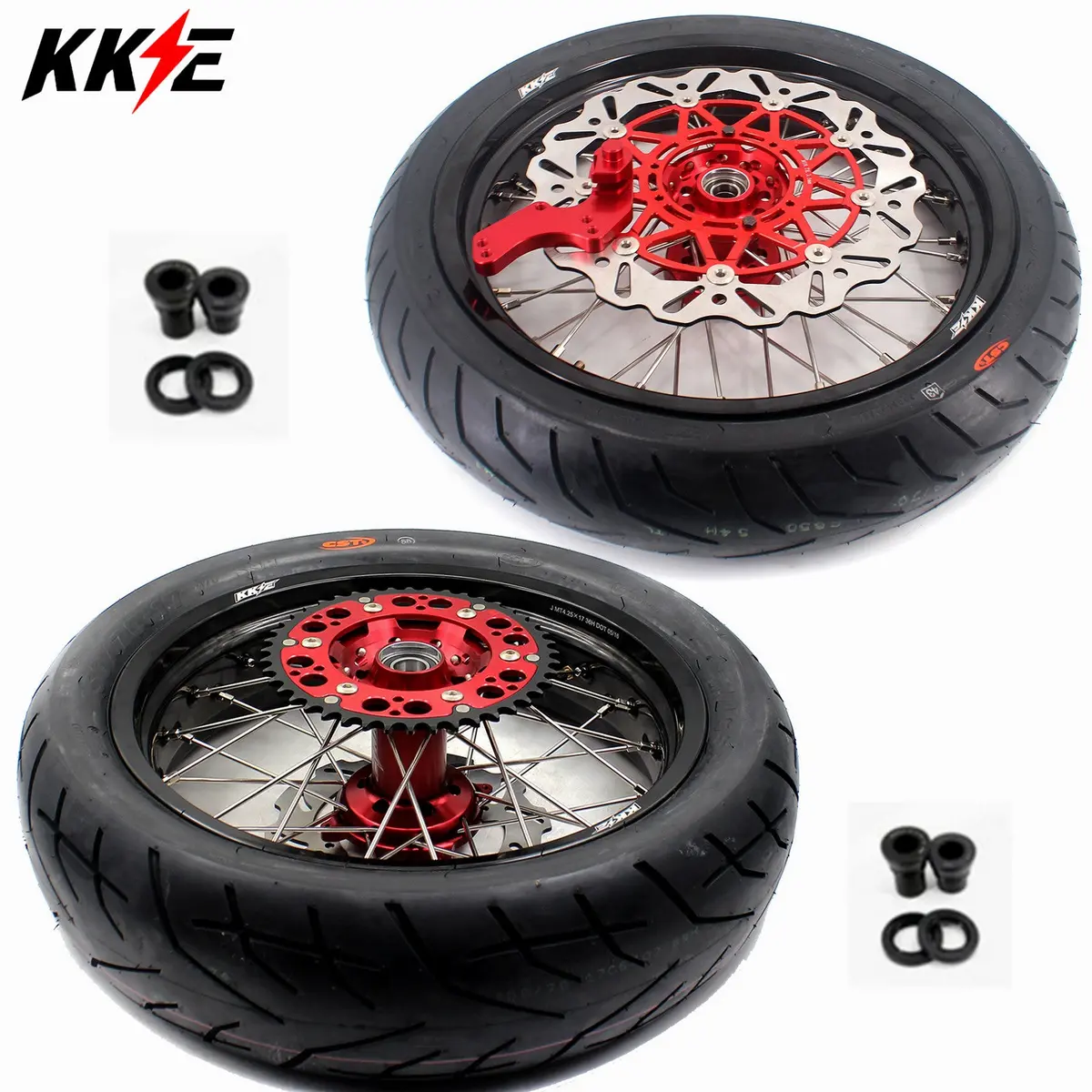 Kke Xr650l 1993-2024 3.5/4.25*17Inch Supermoto Wheels Rims For Honda Cst Tires 1