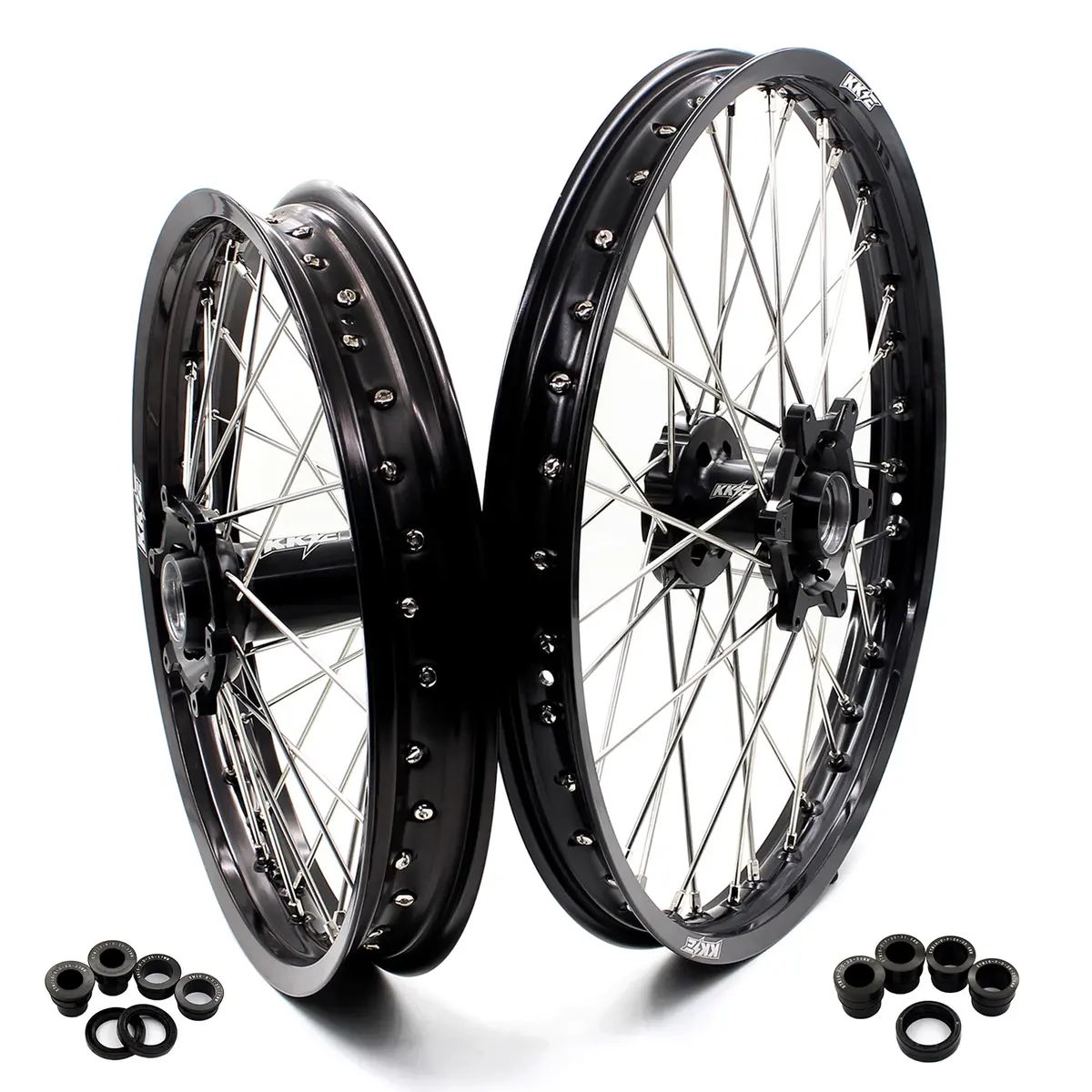 Kke Mx 1.6*21" & 2.15*19" Cnc Hub Electric Dirtbike Alloy Wheels Rims Fit Stark Varg Black Hub 1