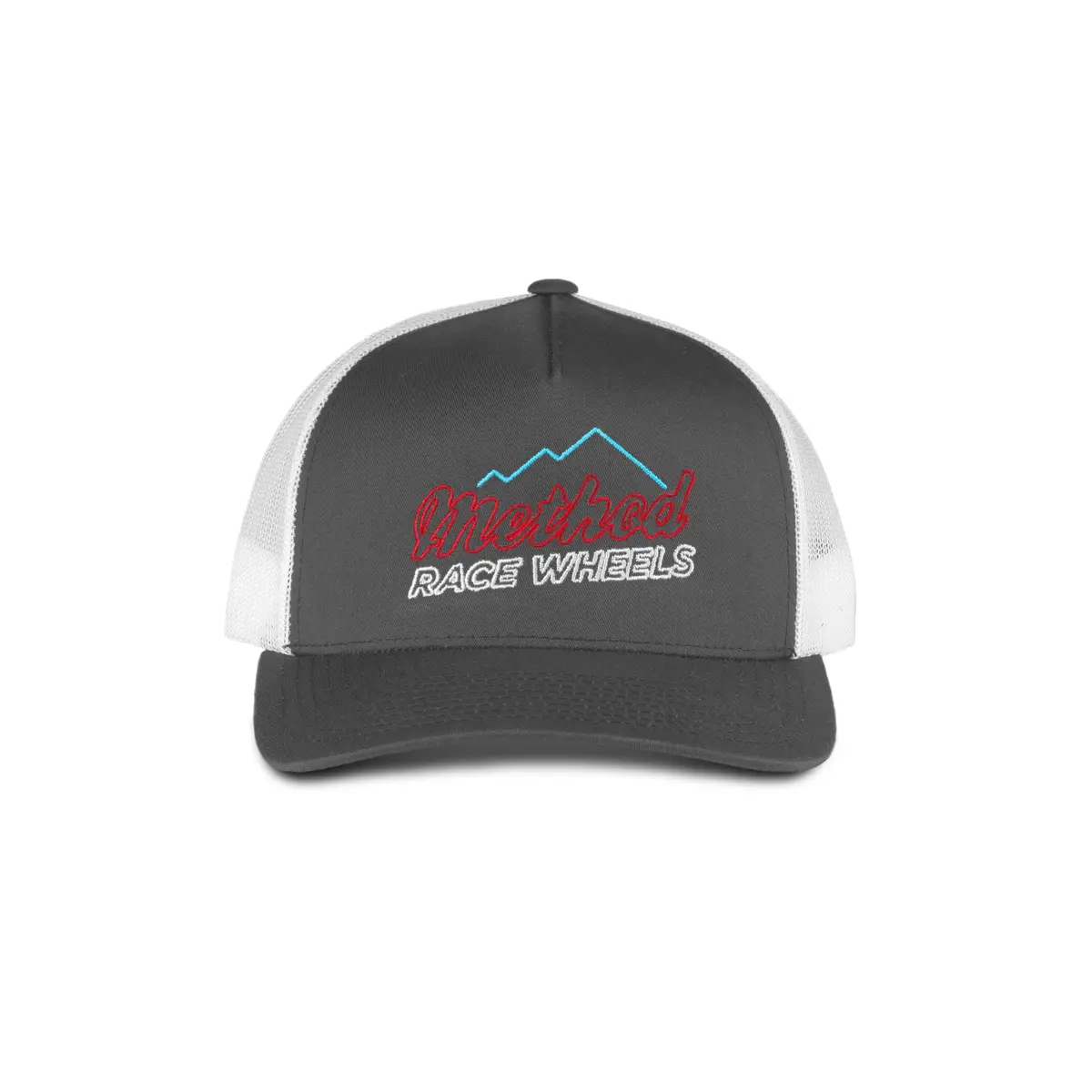 Method Neon Mountain Curvebill Trucker Hat | Snapback | Charcoal/White 2