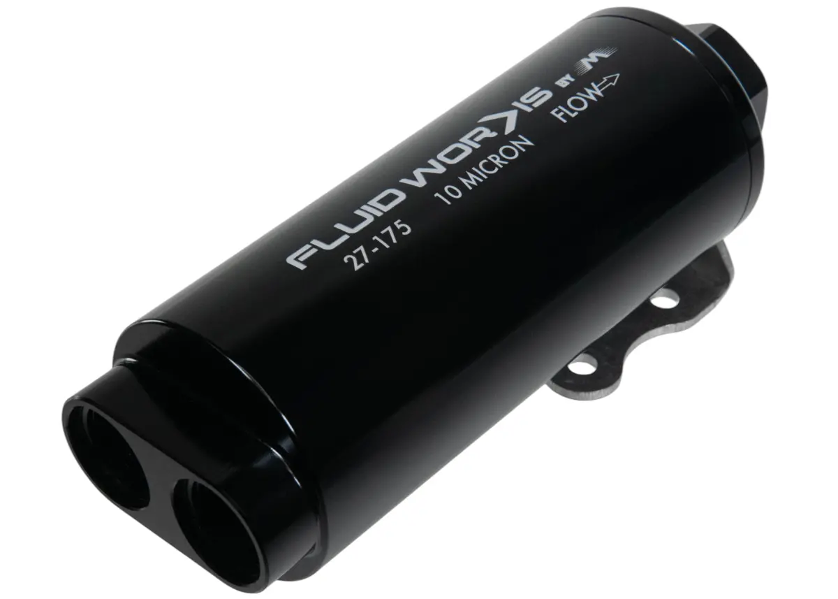 Fluidworks Dual Inlet 12Gpm Post Fuel Filter W/ Mount (10 Micron) 27-175 1