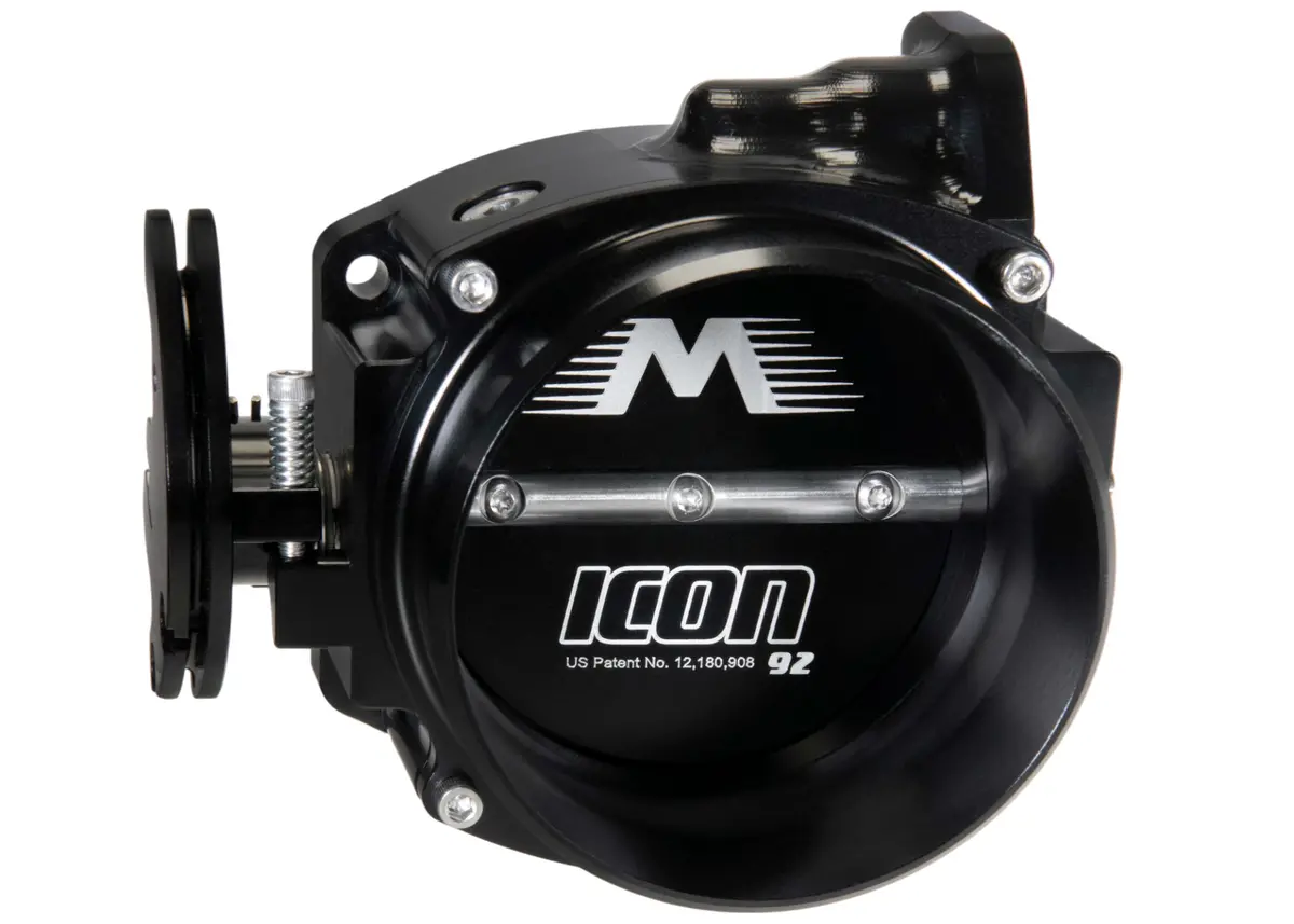 Icon 92/95Mm Cable Drive Throttle Body (Black) W/ Interchangeable Connection 1
