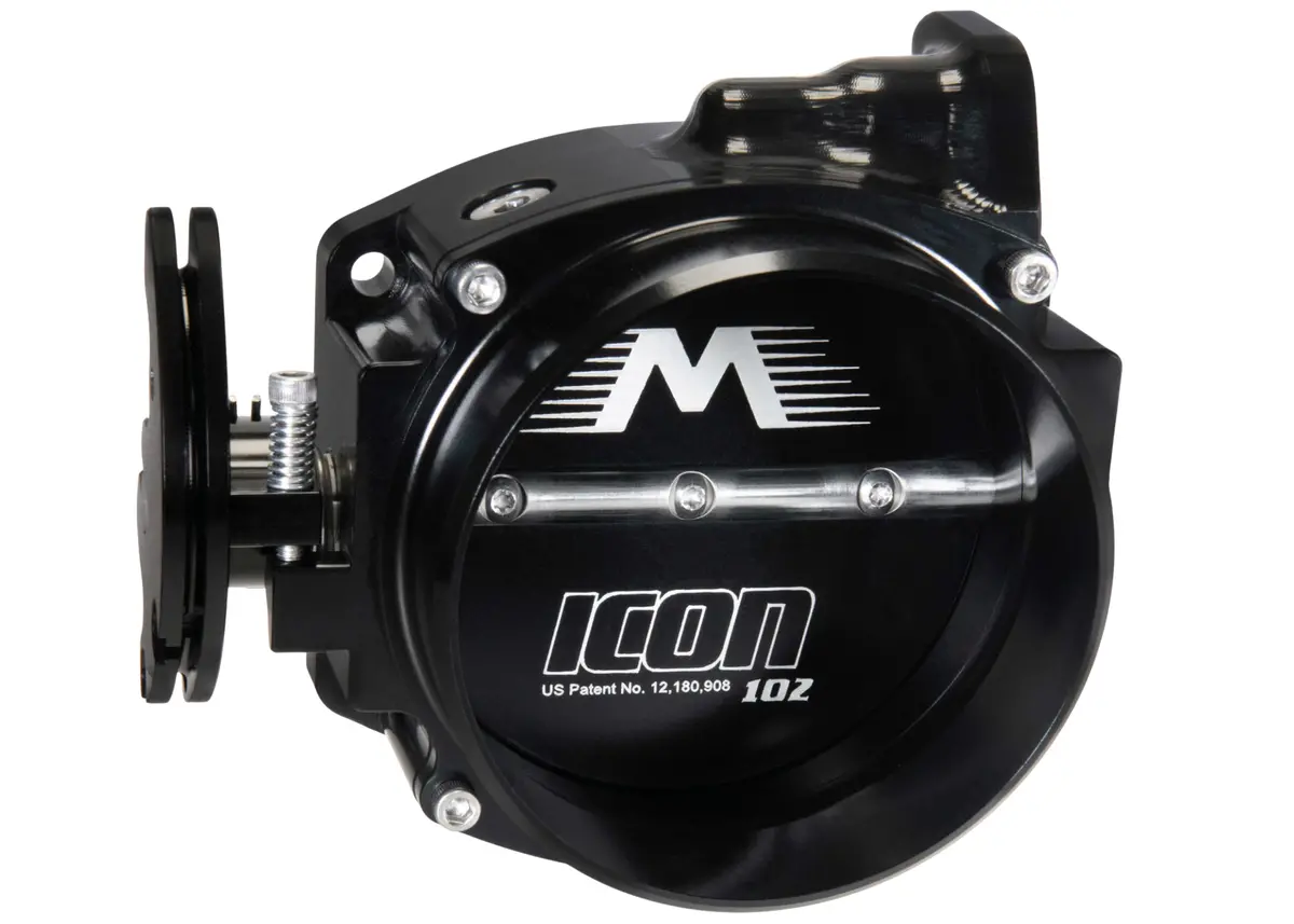 Icon 102/105Mm Cable Drive Throttle Body (Black) W/ Interchangeable Connection 1