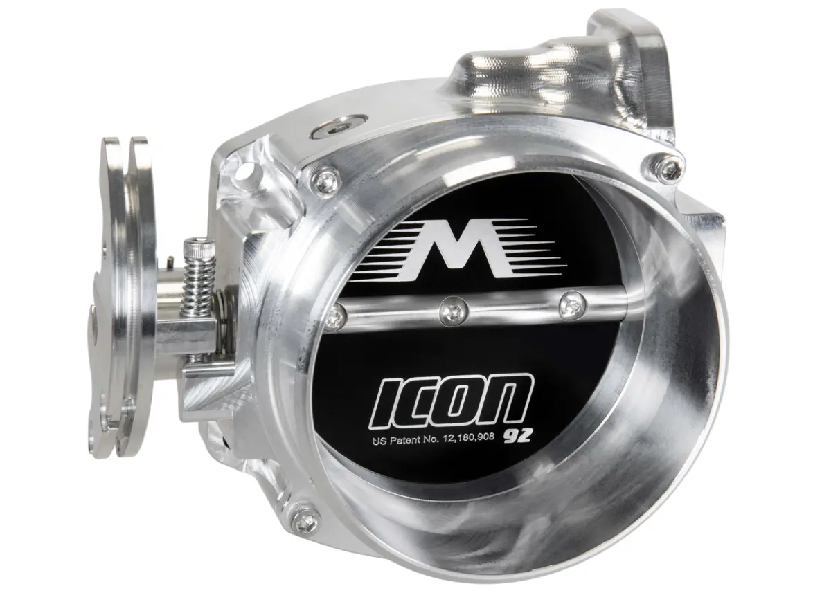 Icon 92/95Mm Cable Drive Throttle Body (Bare Finish) W/ Interchangeable Connection 1
