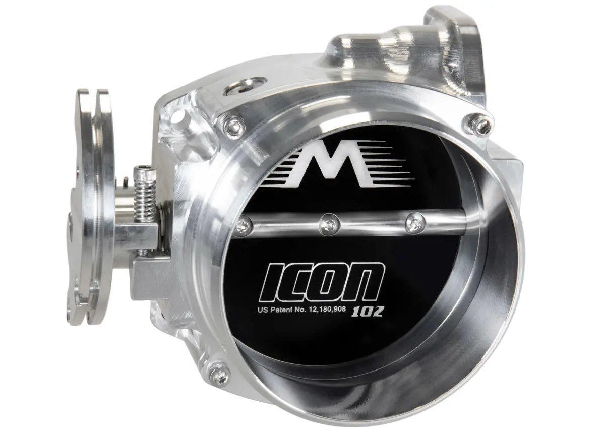 Icon 102/105Mm Cable Drive Throttle Body (Bare Finish) W/ Interchangeable Connection 1
