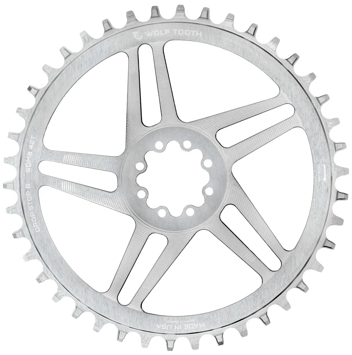 Direct Mount Chainrings For Sram 8-Bolt Gravel / Road Cranks - Raw Silver 1