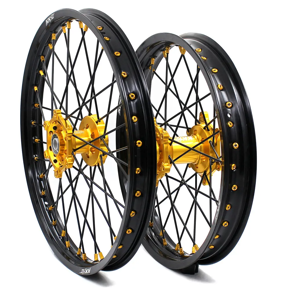 Kke 21 & 19 Mx Rm125 Rm250 1996-2000 For Suzuki Spoked Wheels Set 2