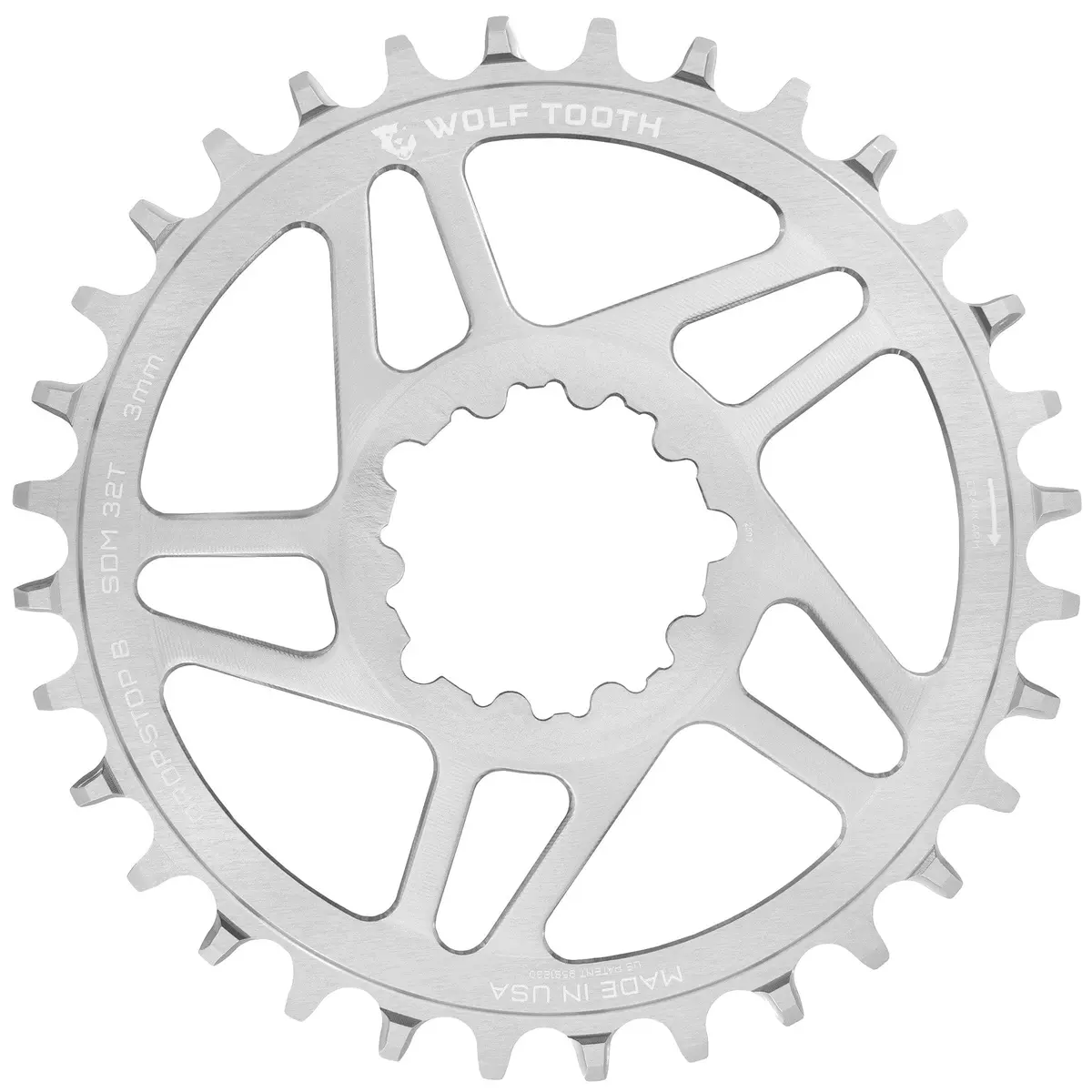 Direct Mount Chainrings For Sram 3-Bolt Cranks - Raw Silver 2