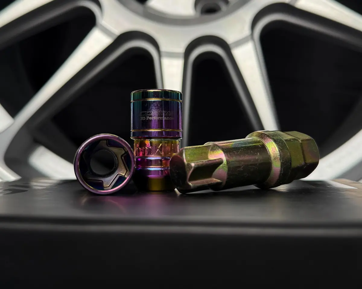 Cosmis Wheels Spiral Lug Nuts | M12x1.5 Rainbow | Set Of 24 1