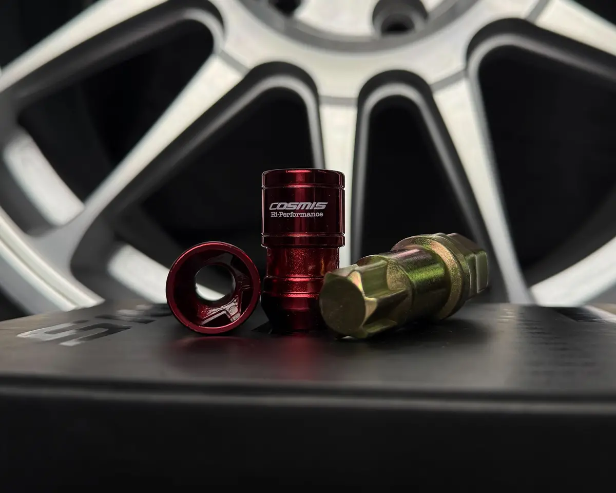 Cosmis Wheels Spiral Lug Nuts | M12x1.5 Red | Set Of 20 1