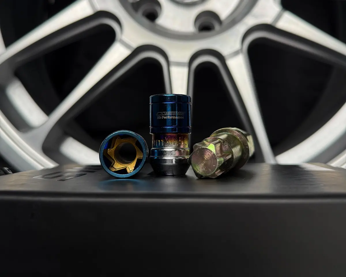 Cosmis Wheels Spiral Lug Nuts | M12x1.25 Titanium Blue | Set Of 20 1
