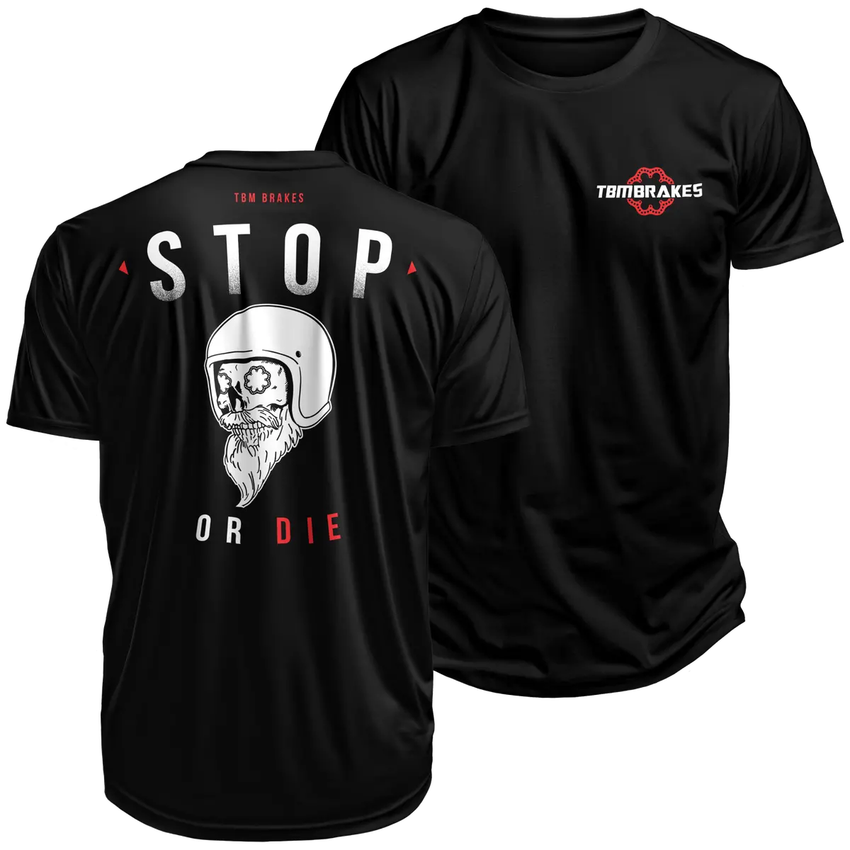 Stop Or Die Skull Shirt Tbm Brakes (Black) S-4X 1