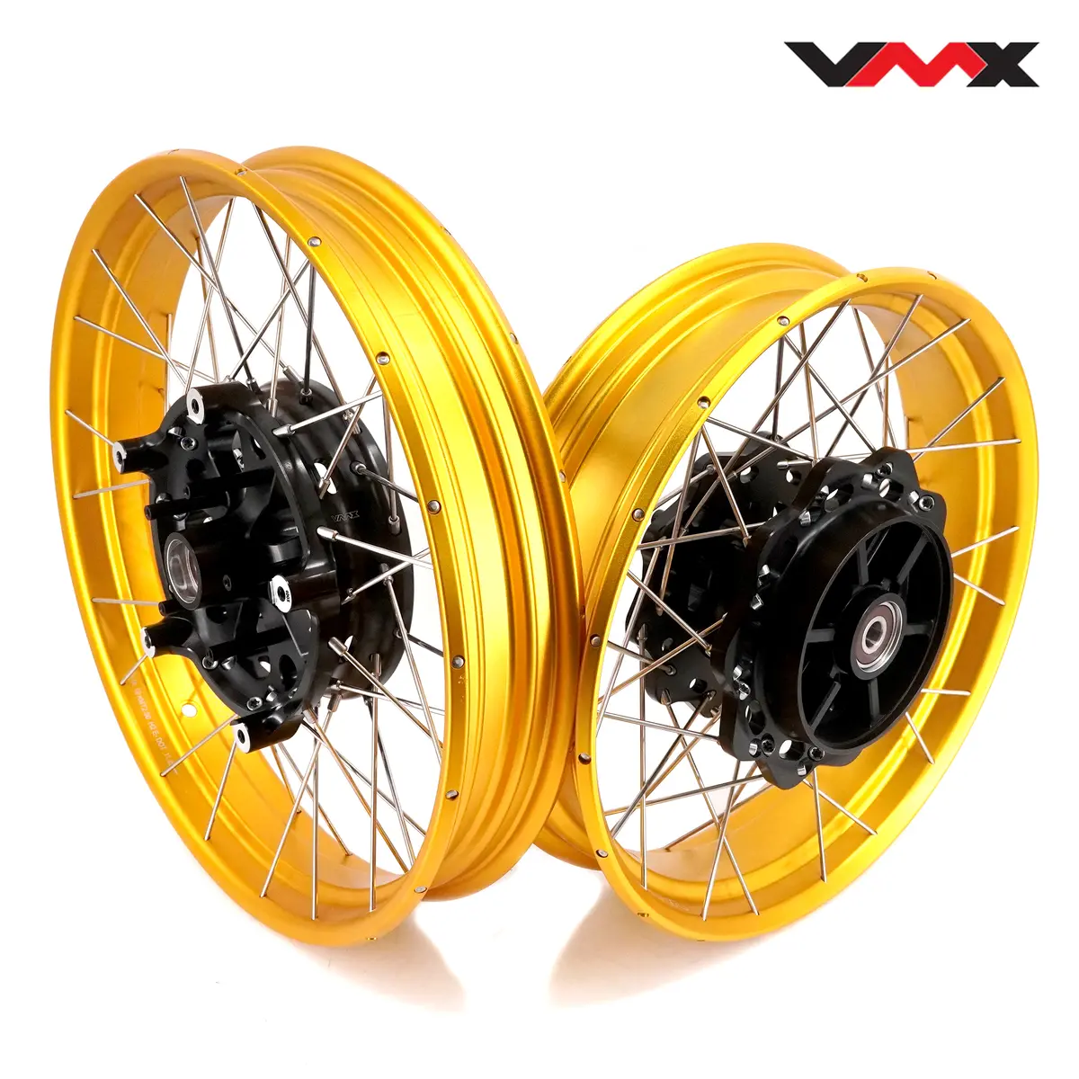 Vmx-Racing 2.5*19" & 3.5*17" Tubeless Wheels Gold Rims For Triumph Scrambler 400X 2024-2025 1