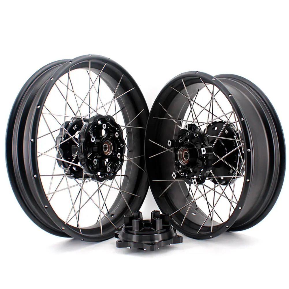 Vmx 19 Inch / 17 Inch Tubeless Wheels Fit For Bmw F700gs 2012-2018 Black Hubs 1