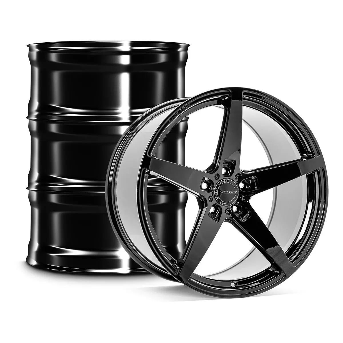 2014-2024 Infiniti Q50/Q60 Velgen Classic5 V2 Wheel Set (Set Of 4) - Gloss Black - 20X9.5/20X10.5 1