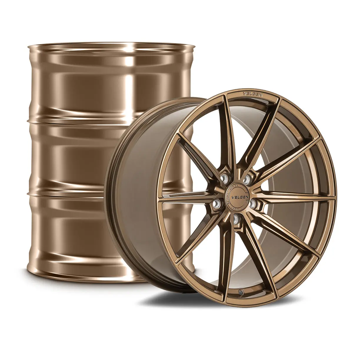 2018+ Kia Stinger Velgen Vf10 Wheel Set (Set Of 4) - Gloss Bronze - 20X9.5/20X10.5 1