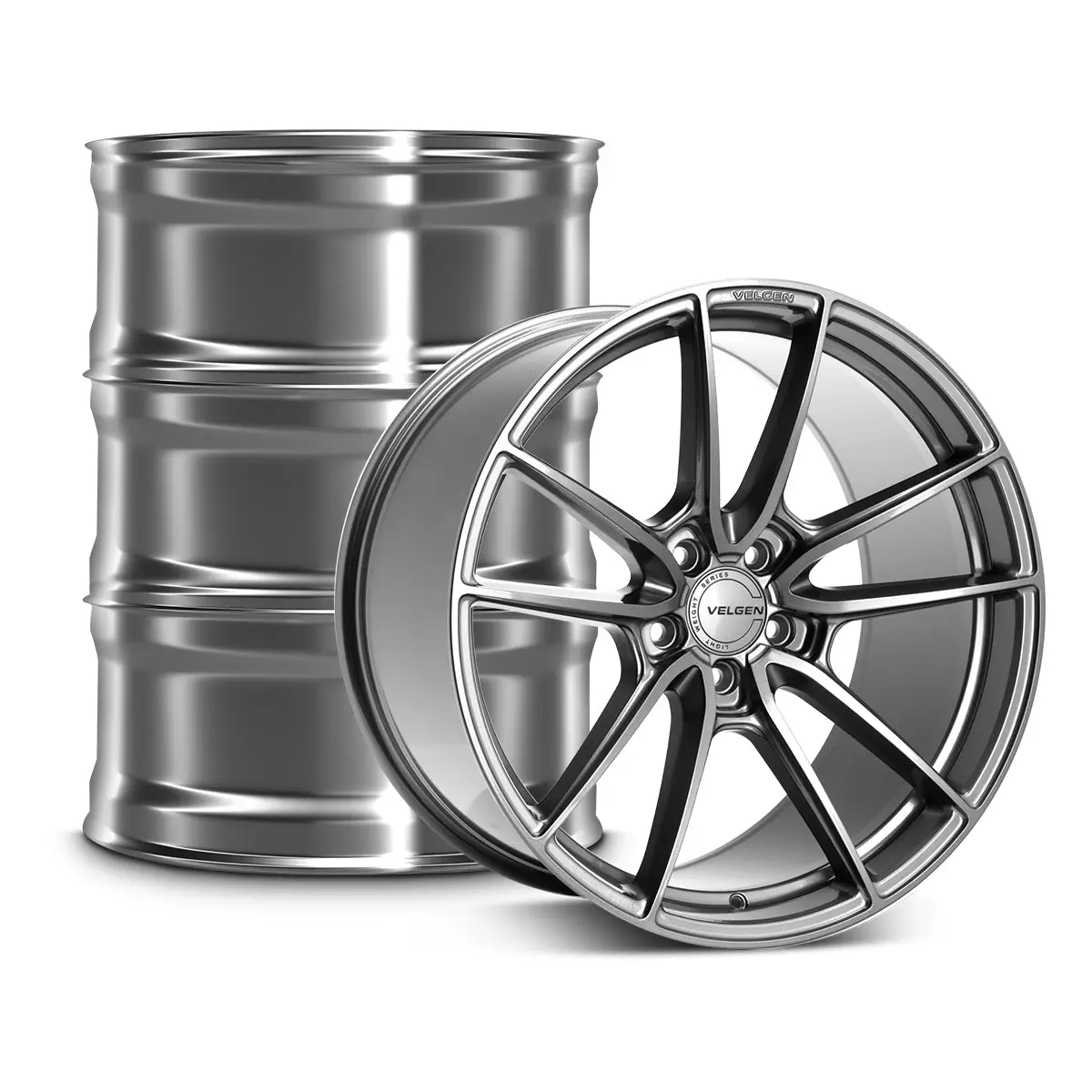 2016+ Lexus Gs 350 Velgen Vf5 Wheel Set (Set Of 4) - Gloss Gunmetal - 20X9.5/20X10.5 1