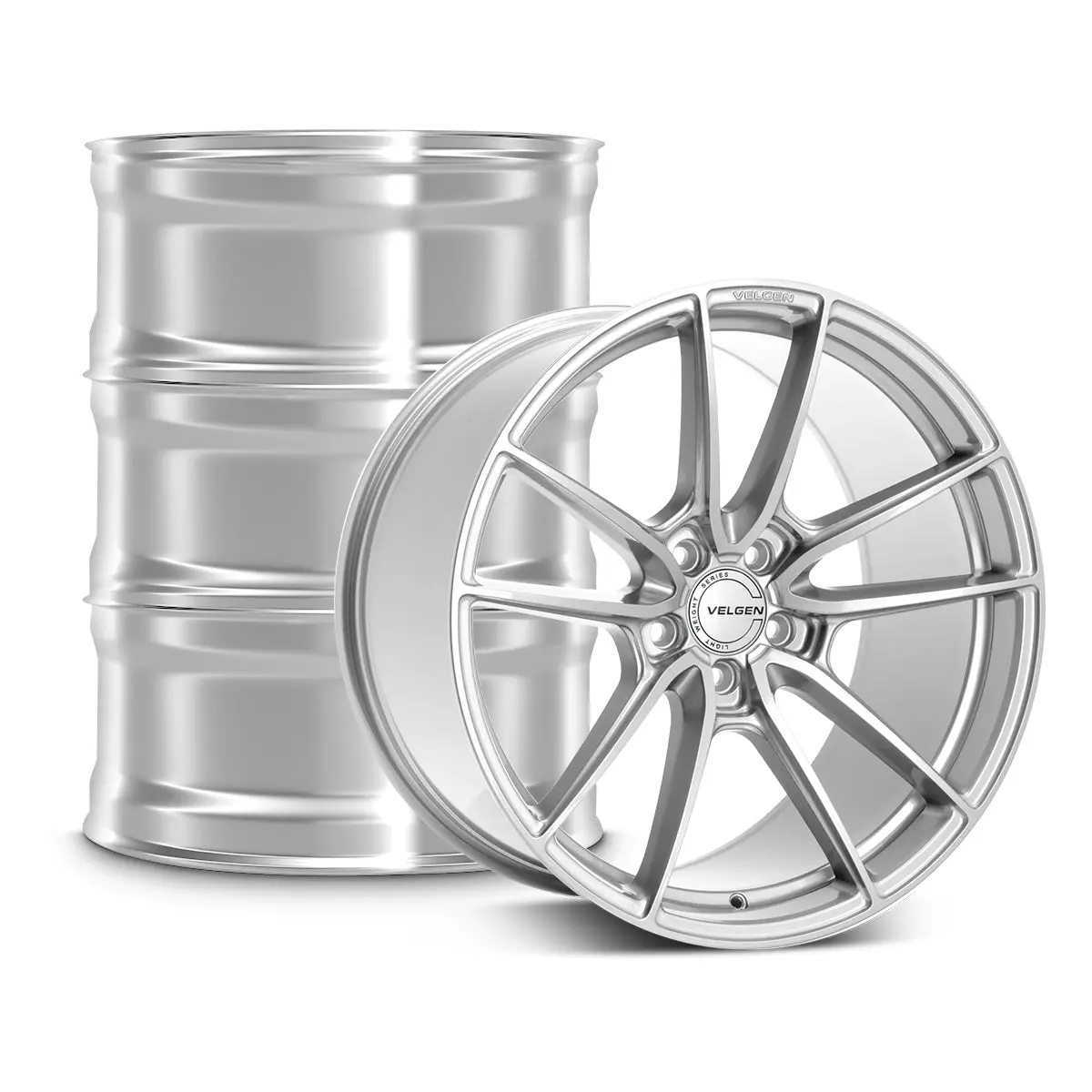 2014-2024 Infiniti Q50/Q60 Velgen Vf5 Wheel Set (Set Of 4) - Gloss Silver - 20X9.5/20X10.5 1