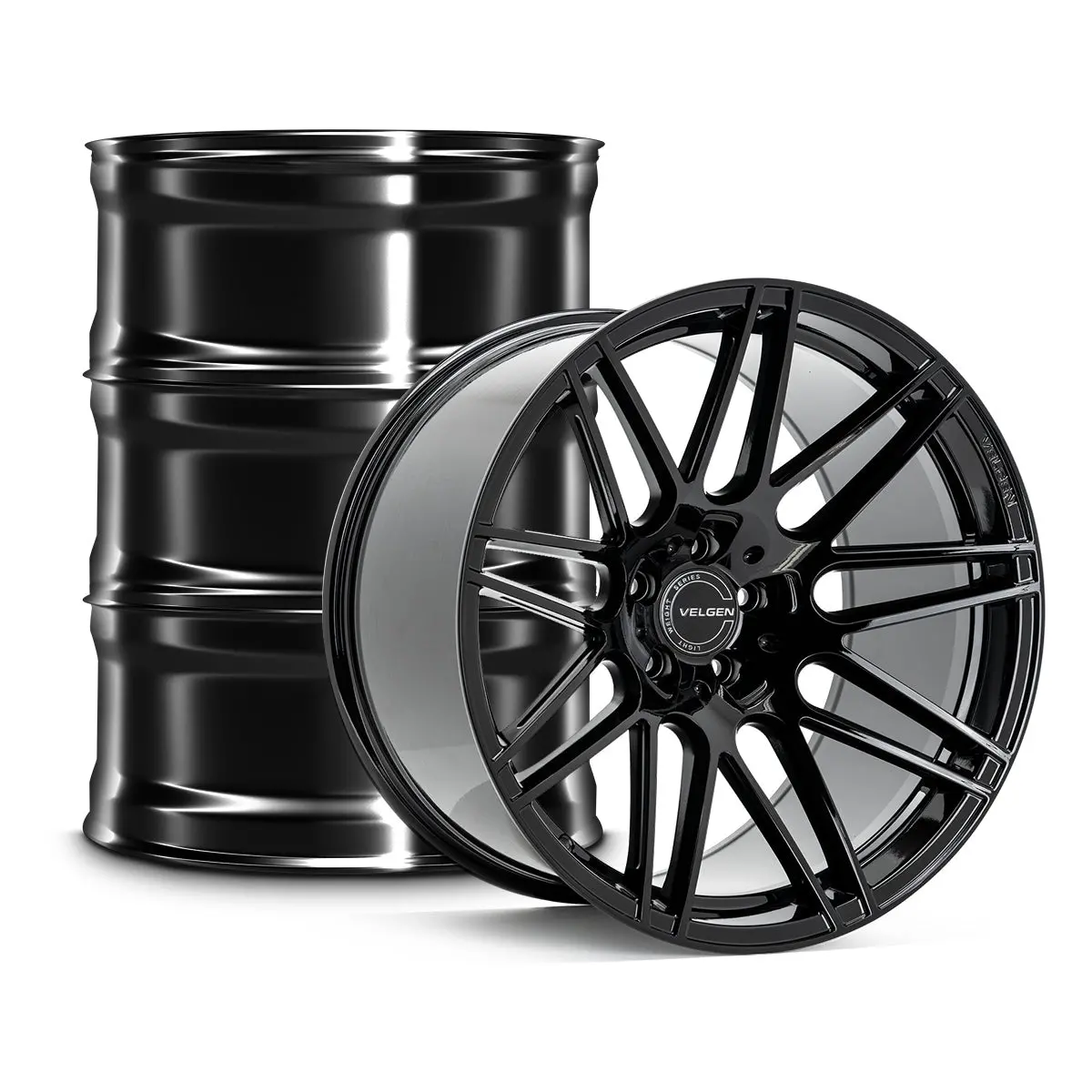 2017+ Tesla Model Y Velgen Vf9 Wheel Set (Set Of 4) - Gloss Black - 20X9.5/20X10.5 1