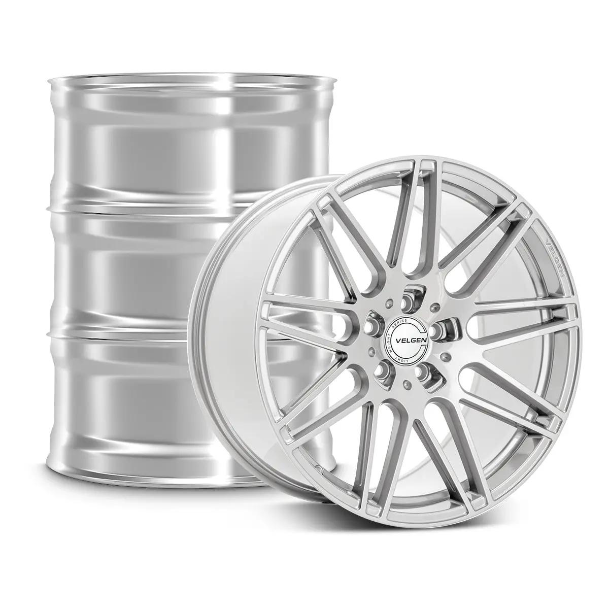2013+ Honda Accord Velgen Vf9 Wheel Set (Set Of 4) - Gloss Silver - 20X9.5/20X10.5 1
