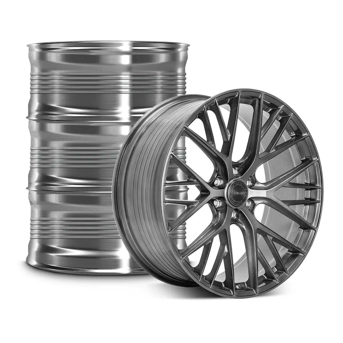 2021+ Cadillac Escalade Velgen Vff-12 Wheel Set (Set Of 4) - Brushed Titanium - 24X10 1